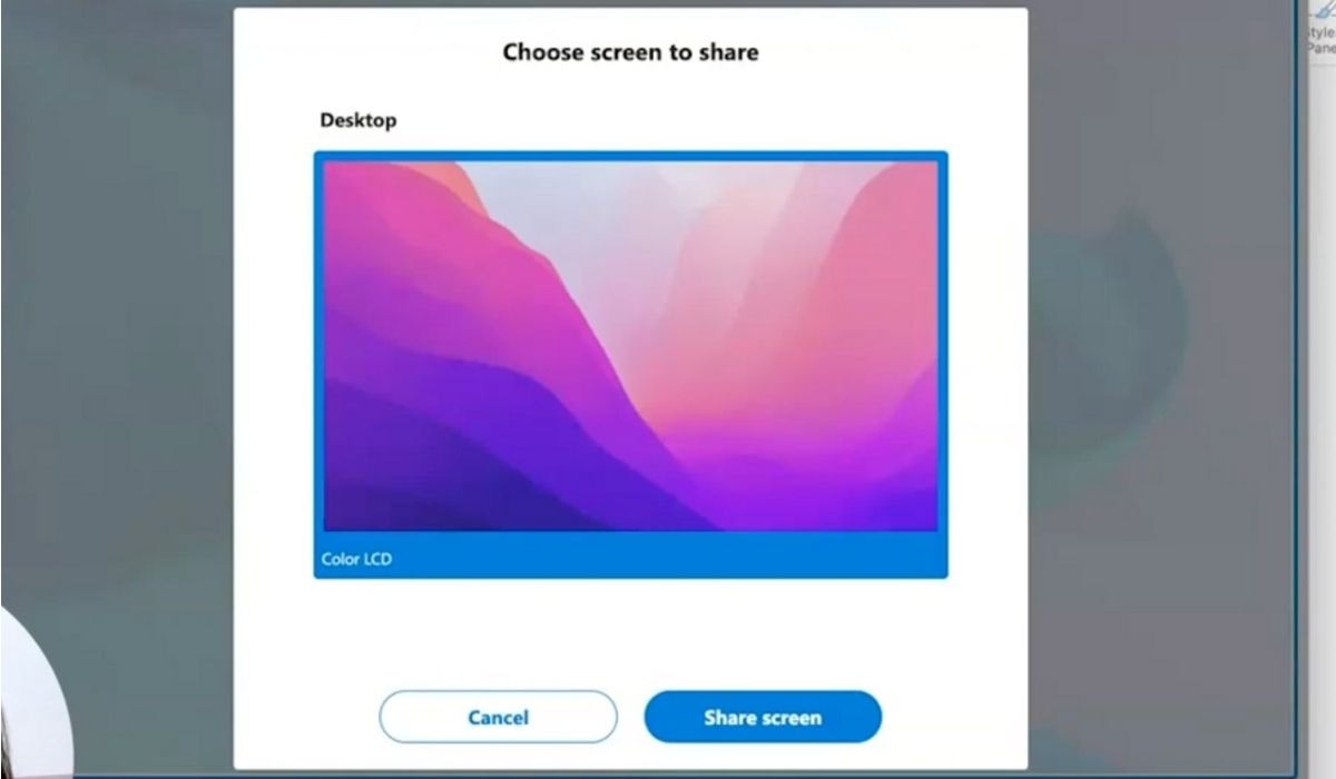 Screen Sharing With Skype