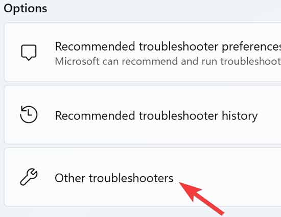 Accessing Additional Troubleshooter On Windows