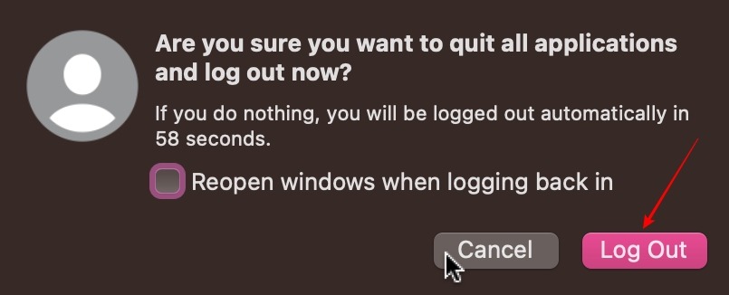 Admin Log Out Button On Macos