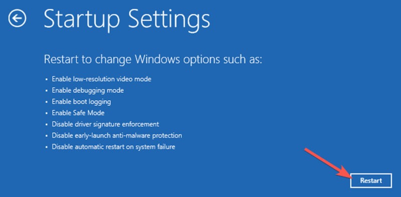 Changing Windows Startup Settings