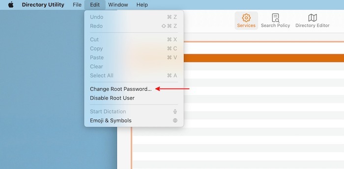 Enable Root User Mac Change Password Directory Utility 1
