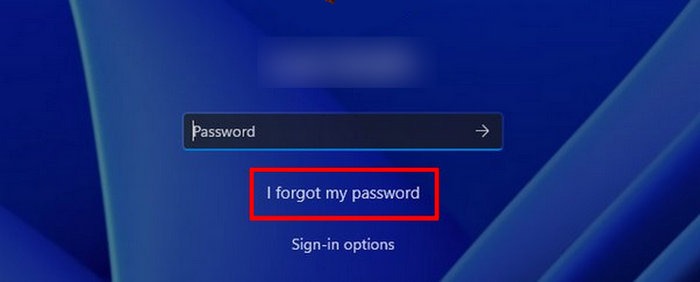 Clicking on "I forgot my password" option in Sign-in screen.