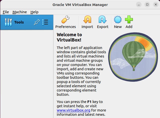 A screenshot of the VirtualBox 7.0 landing page.