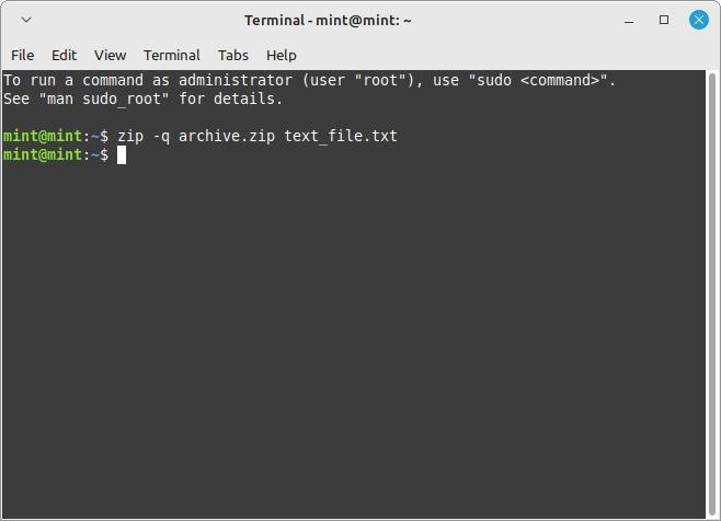 Linux Terminal Using The Q Flag