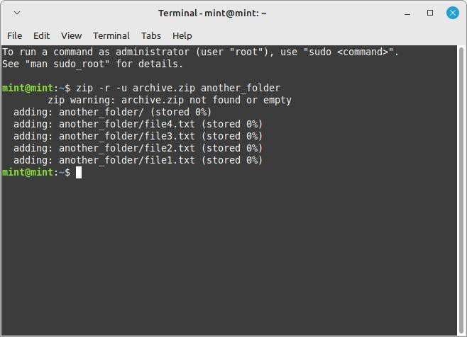 Linux Terminal Using The R Flag With The U Flag