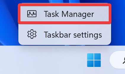 Opening Windows Task Manager