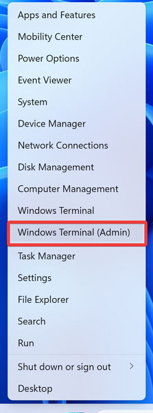Opening Windows Terminal