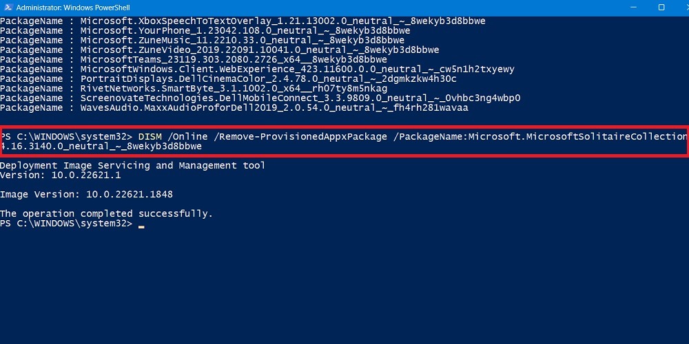 Remove Bloatware Windows Powershell Dism Provisioning Package Removed