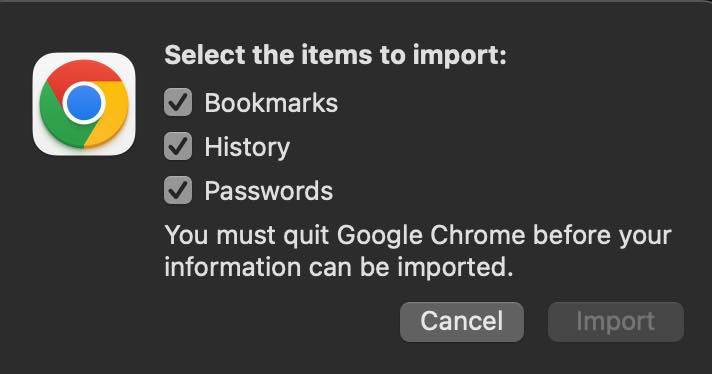 Import Bookmarks from Chrome
