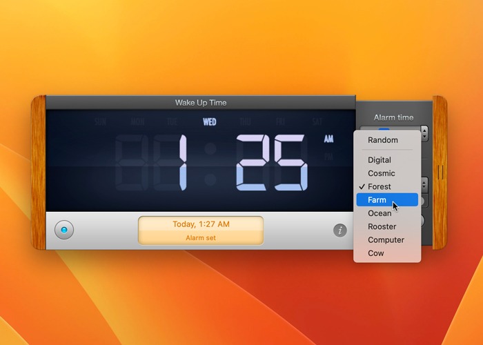 Setting Up Alarm On Mac Wake Up Time App Sound Set Right Menu