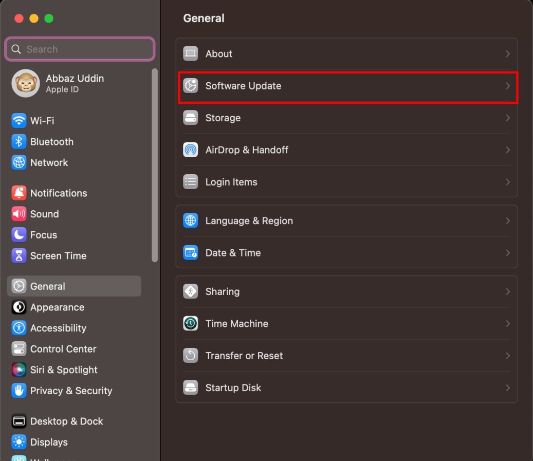 Software Update Button On Macbook
