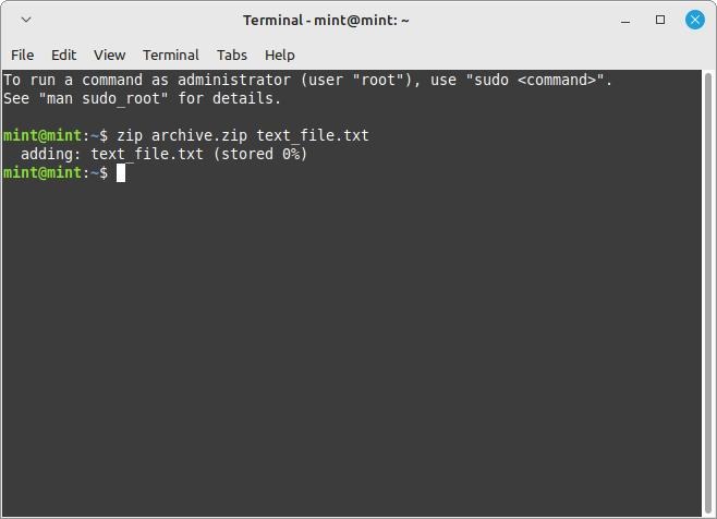 Terminal Basic Zip Folder Command In Linux