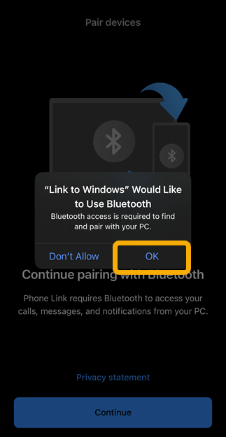 Allow Access To Bluetooth Phonelink Ios