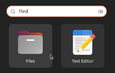 A snapshot of the Files application.
