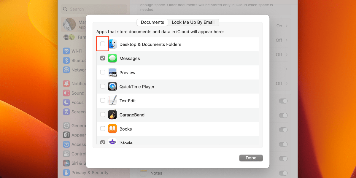 Remove Icloud Functionality For Certain Apps Desktop Sync