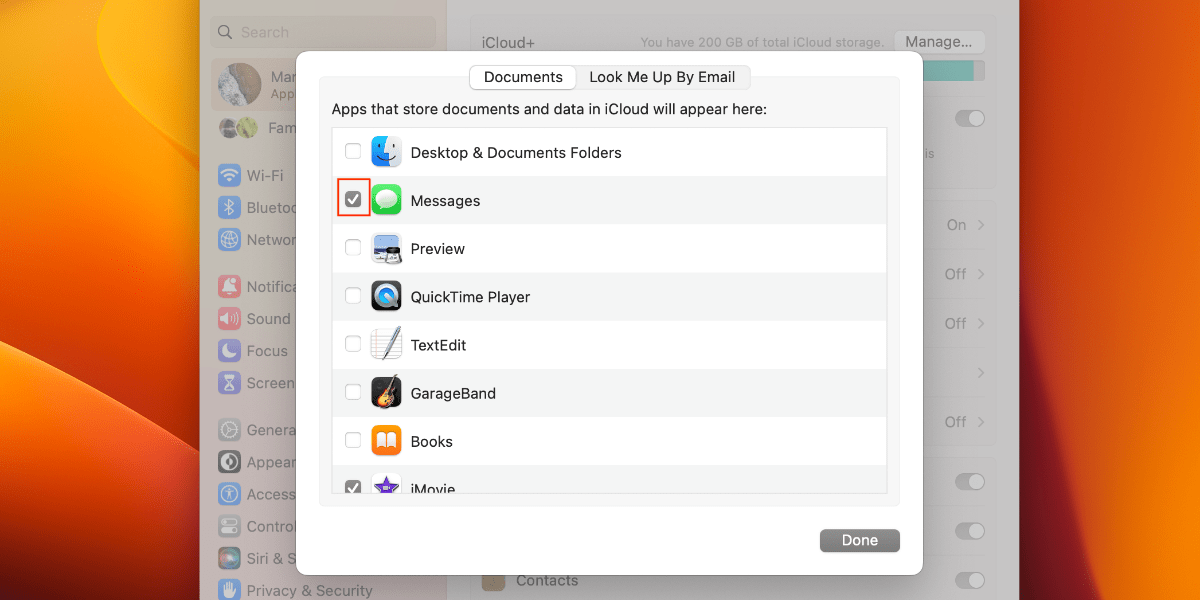 Remove Icloud Functionality For Certain Apps Uncheck Box