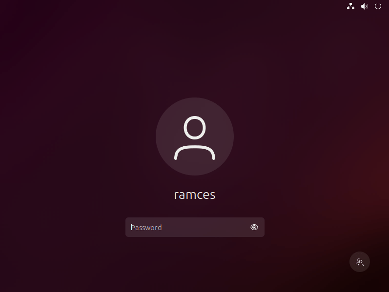 A screenshot of the GNOME lock screen.
