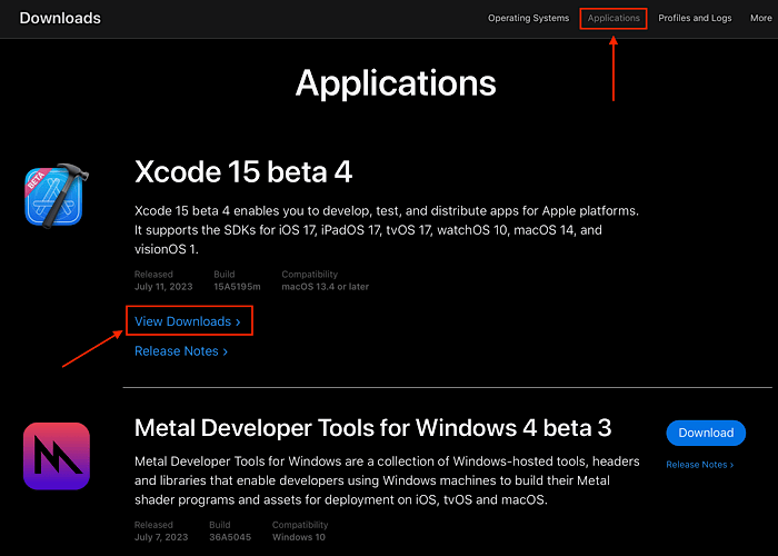 View Download Xcode Developer Port
